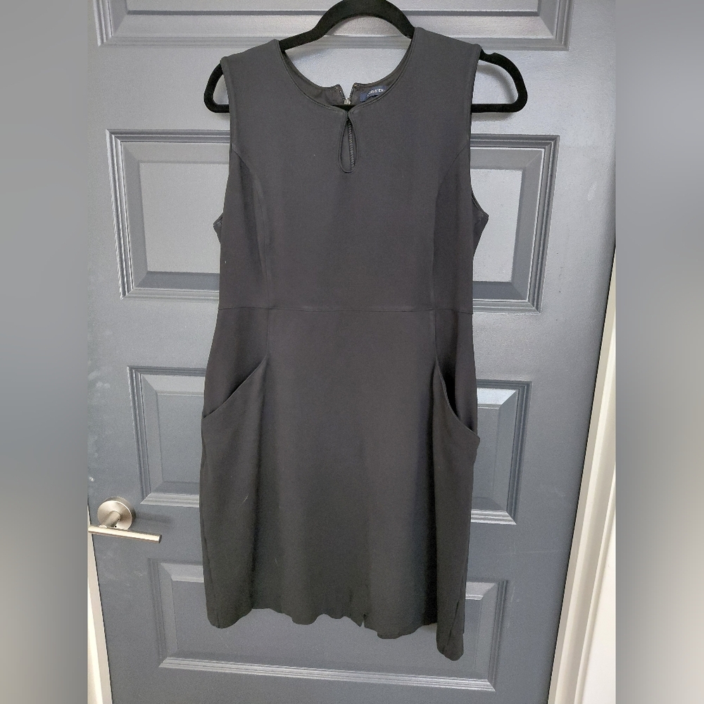 🌟 Lands' End Black Sleeveless Mini Dress
